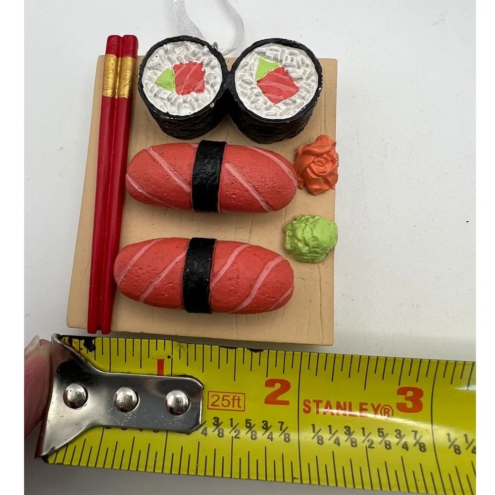 Hallmark Sushi Tray Christmas Ornament Lot of 3